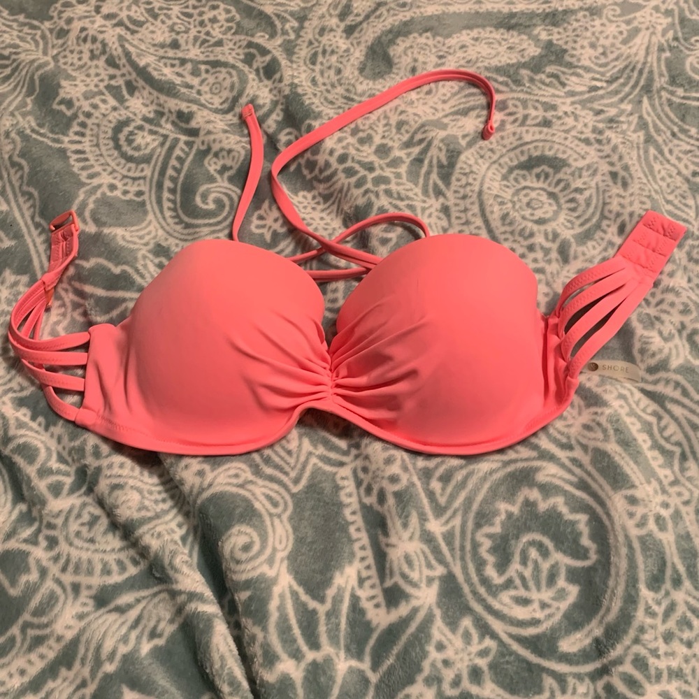 Pink bikini top
